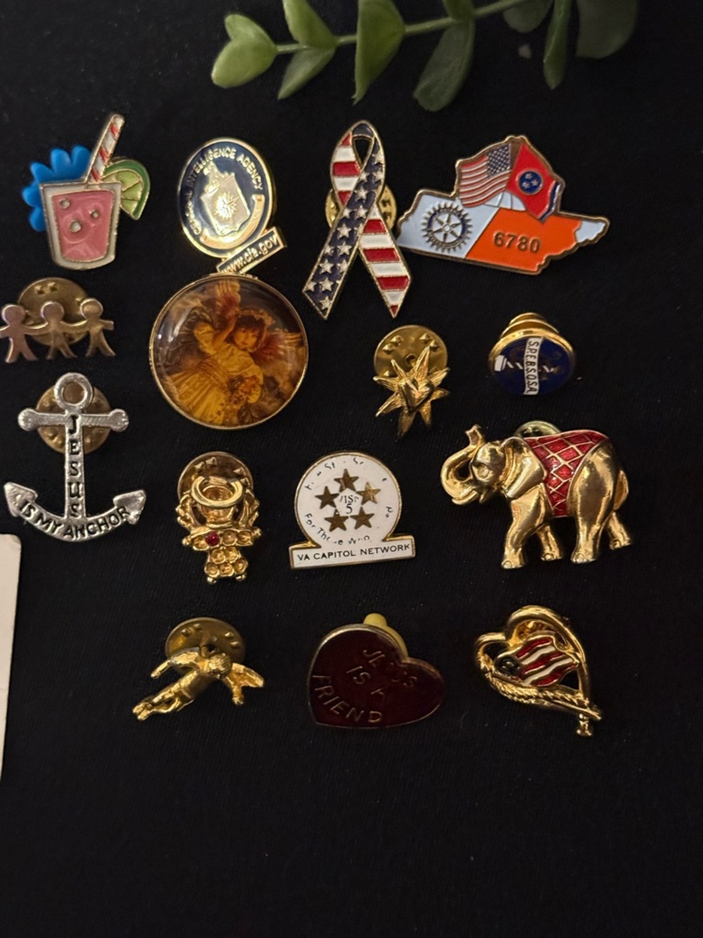 Assorted Vintage Enamel & Gold Tone Pins - Multicolor - Picture 6 of 7